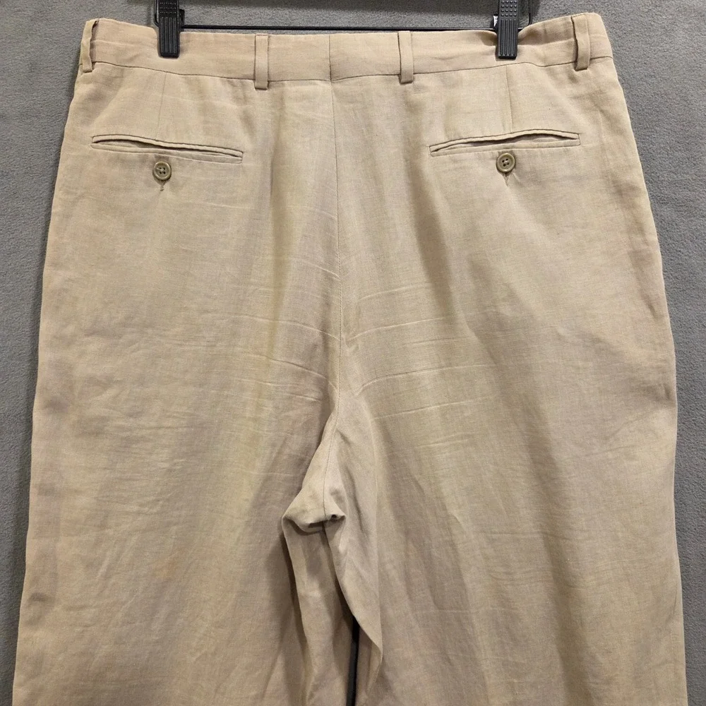 Joseph Laughter Clothier Pleated Linen Trousers Pants Men‎ Size 36x33 Old Money